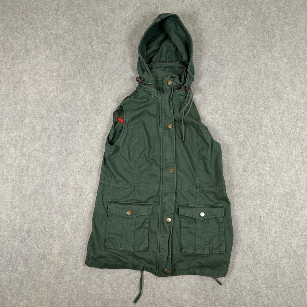41 Hawthorn Utility Vest Women S Green Hooded Cargo Cotton Military SF7539T